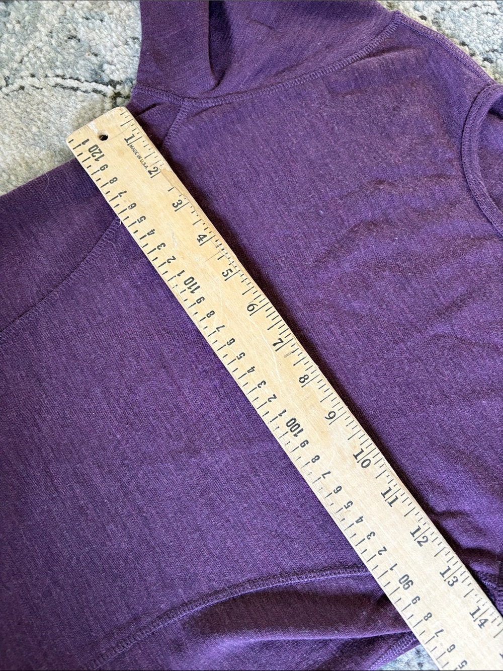 Smartwool Purple Long-Sleeve Crewneck Top 100% Merino  wool - Picture 6 of 7